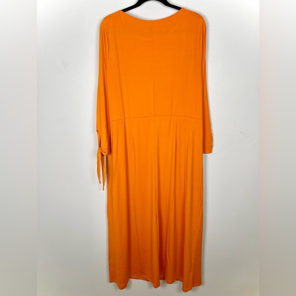 Eloquii Orange Midi Dress - Picture 5 of 11